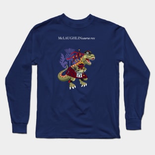 Clanosaurus Rex McLAUGHLINsaurus Rex McLaughlin clan Family Tartan Long Sleeve T-Shirt